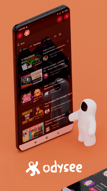 Captura de tela do Com Odysee App - Modo Clássico